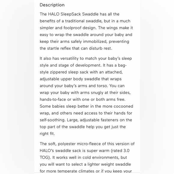 NWT Halo Cream Newborn SleepSack Swaddle in Microfleece - Picture 5 of 9